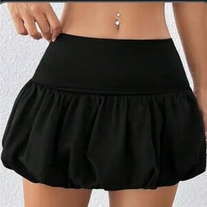Women's Black Bubble Skirt